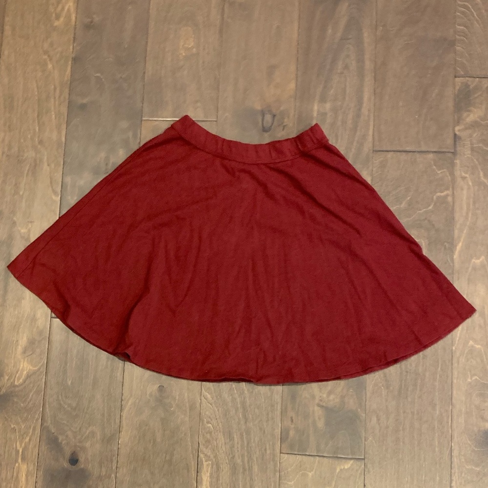 Burgundy Hollister skater skirt